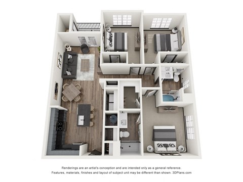 a 3d floor plan of our apartments